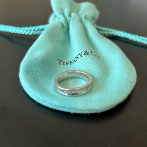 Tiffany 1837 White Gold with Diamonds Narrow Ring